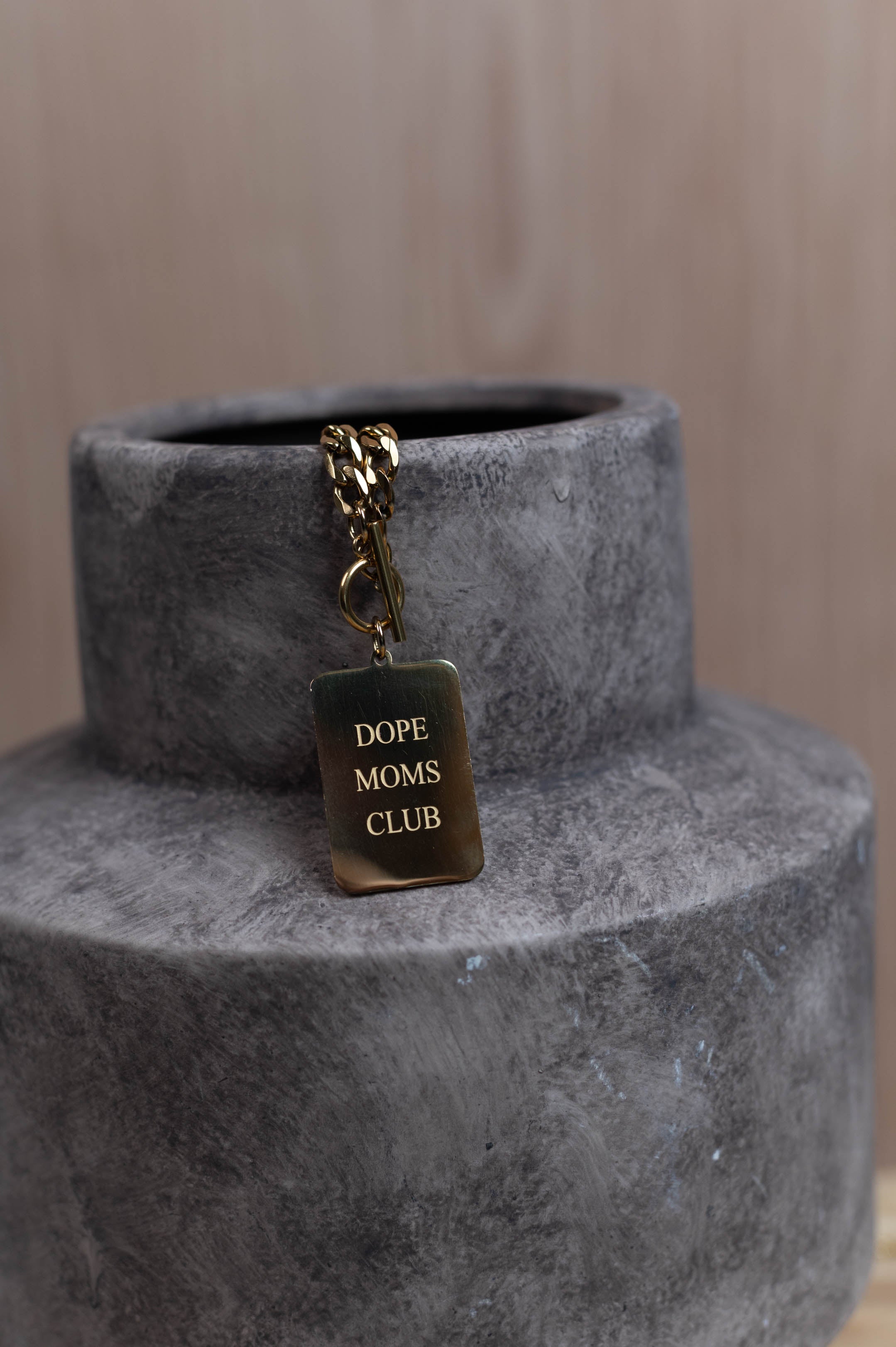 Dope Moms Club Dog Tag Chain