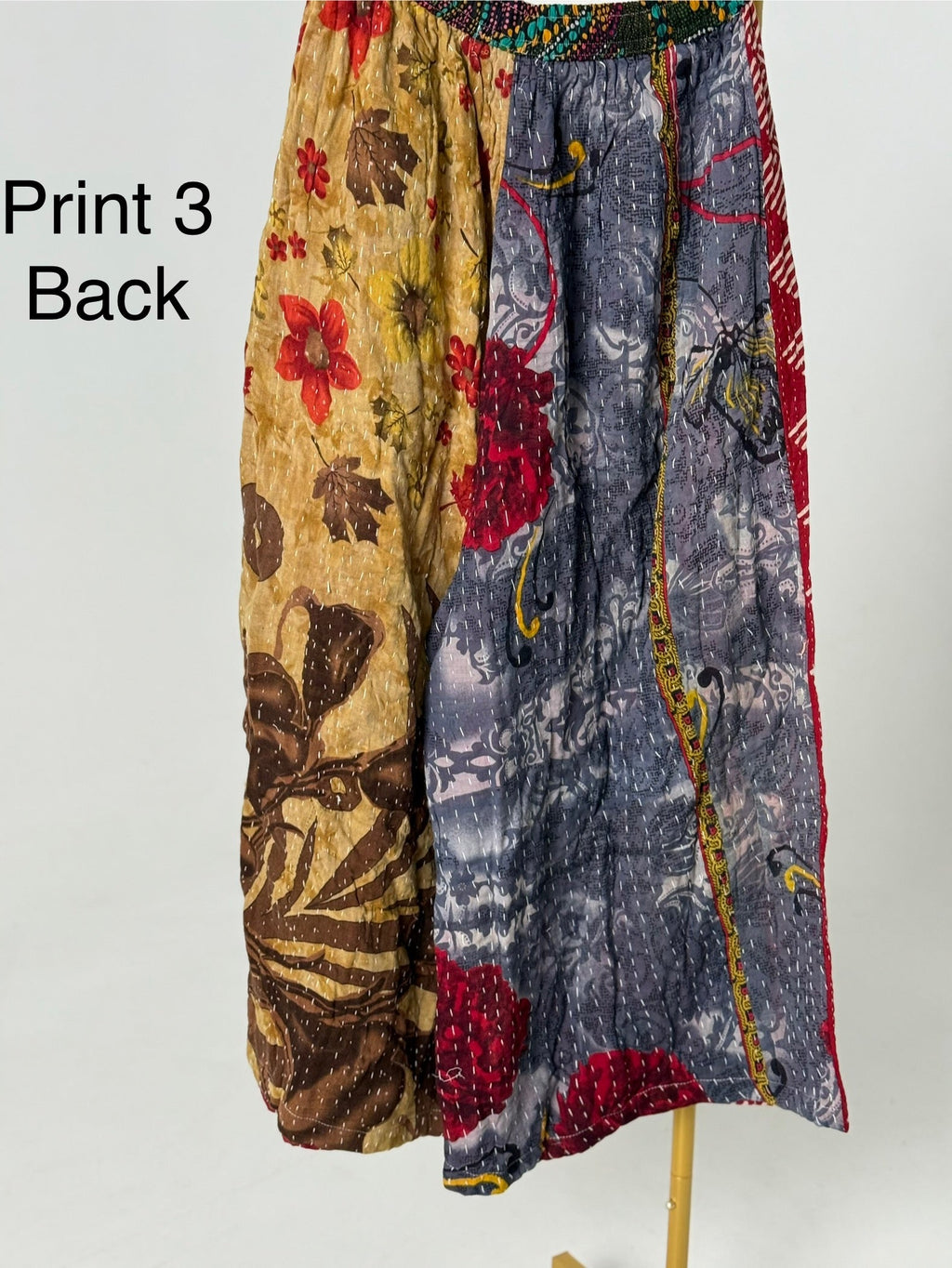 Wide Leg Patchwork Pants