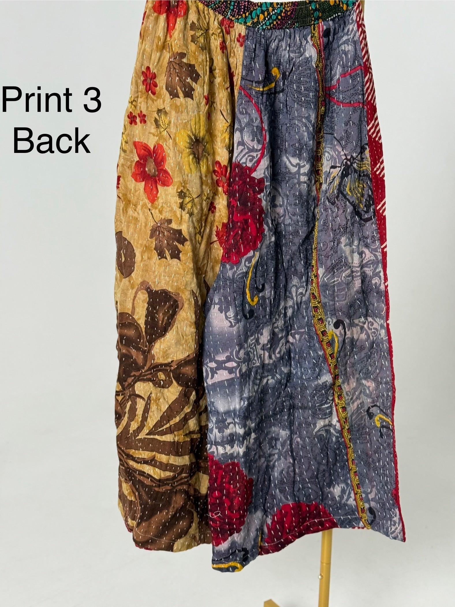 Wide Leg Patchwork Pants