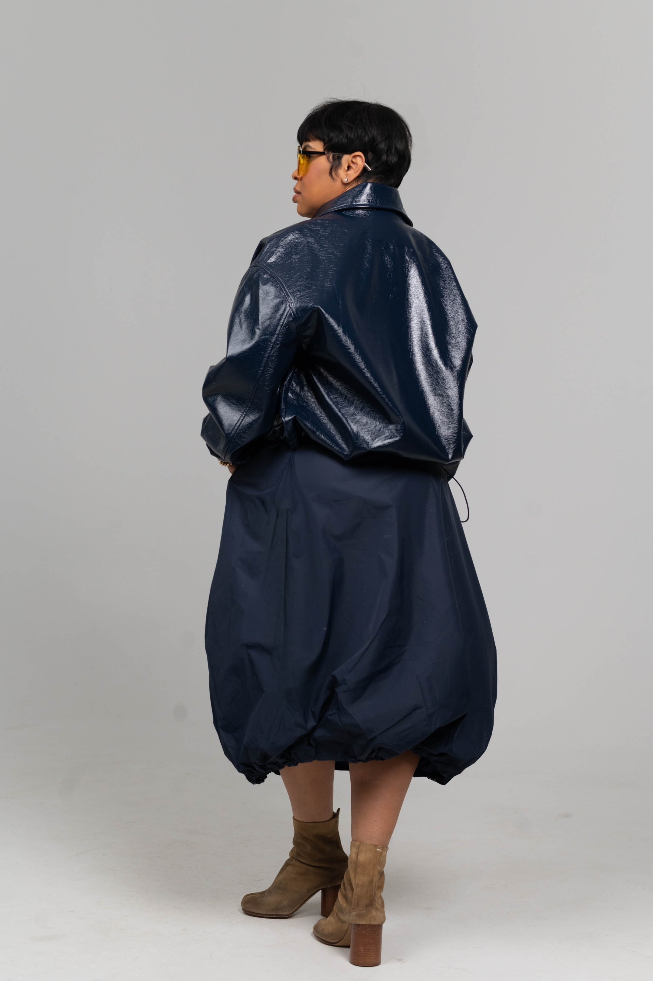 Patent Leather Bomber Jacket