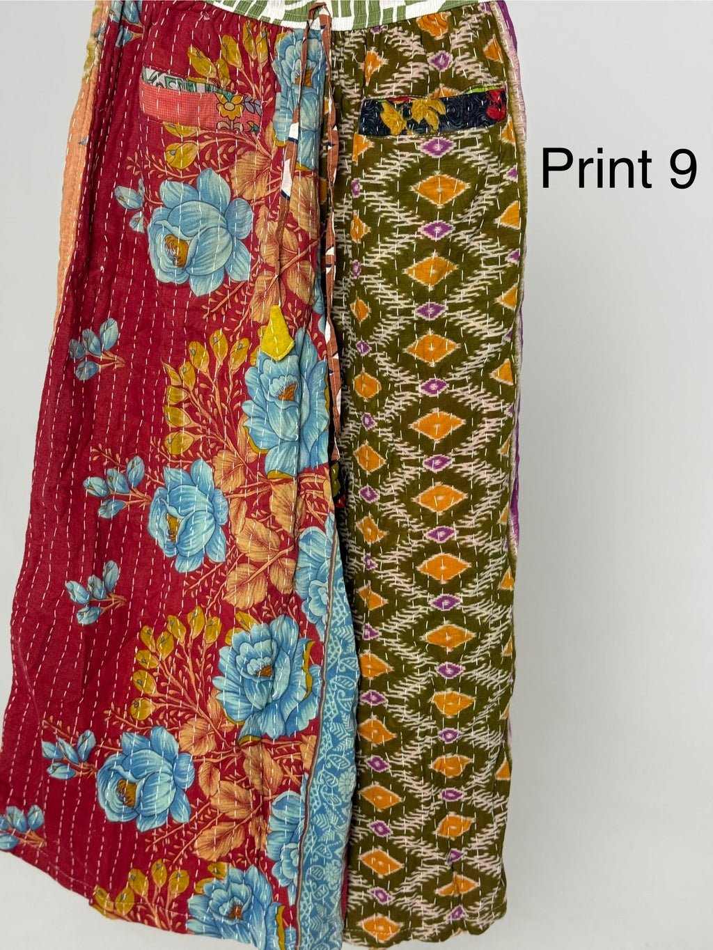 Wide Leg Patchwork Pants