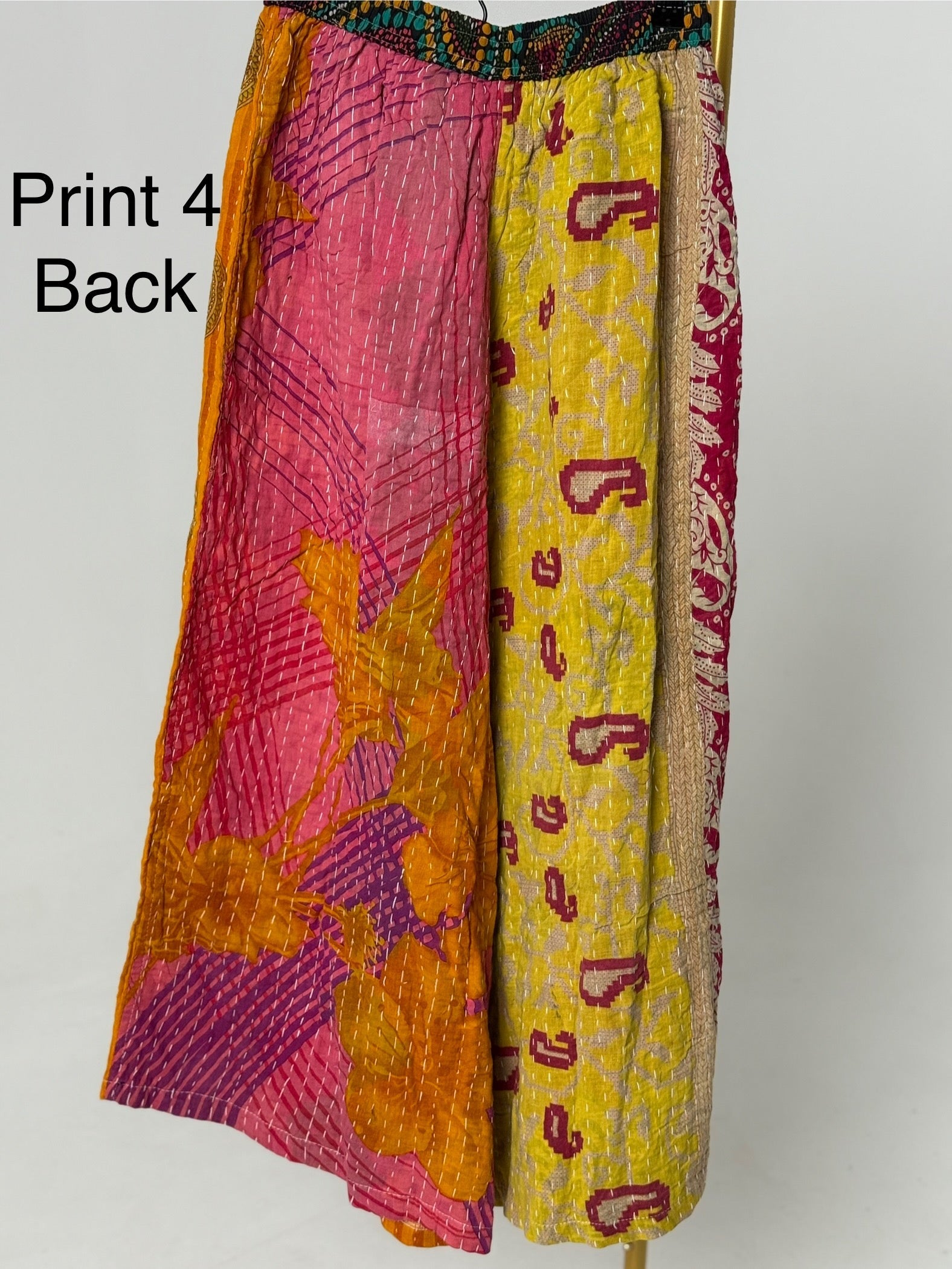 Wide Leg Patchwork Pants