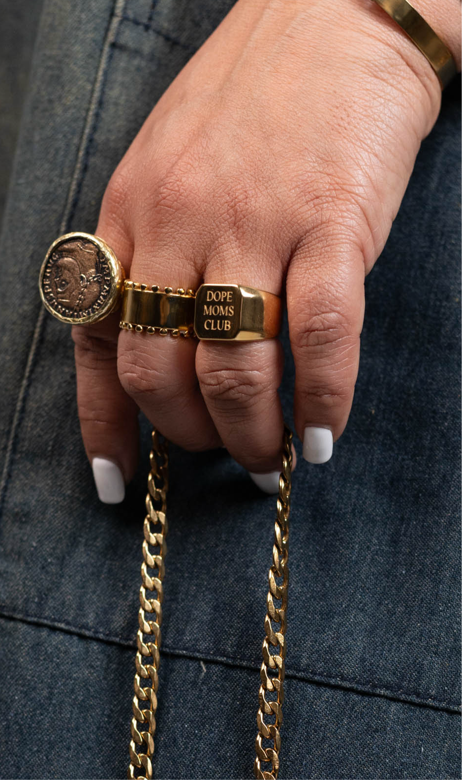 Dope Moms Club Block Ring