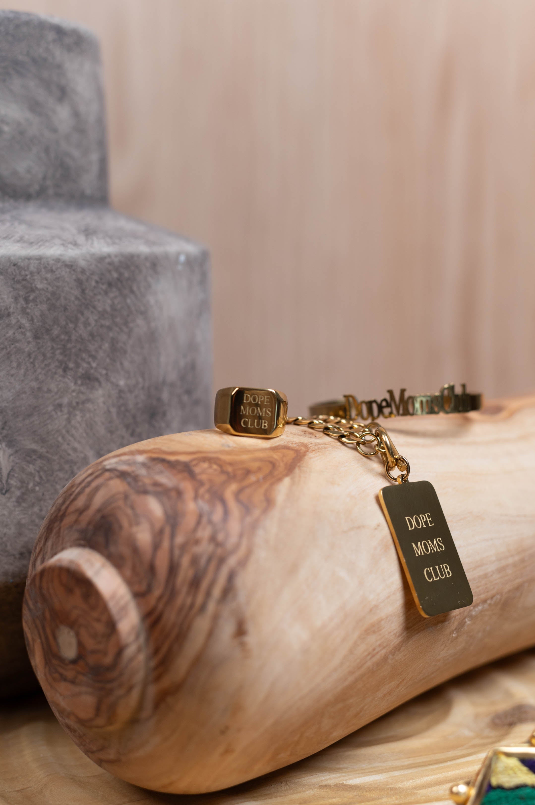 Dope Moms Club Block Ring