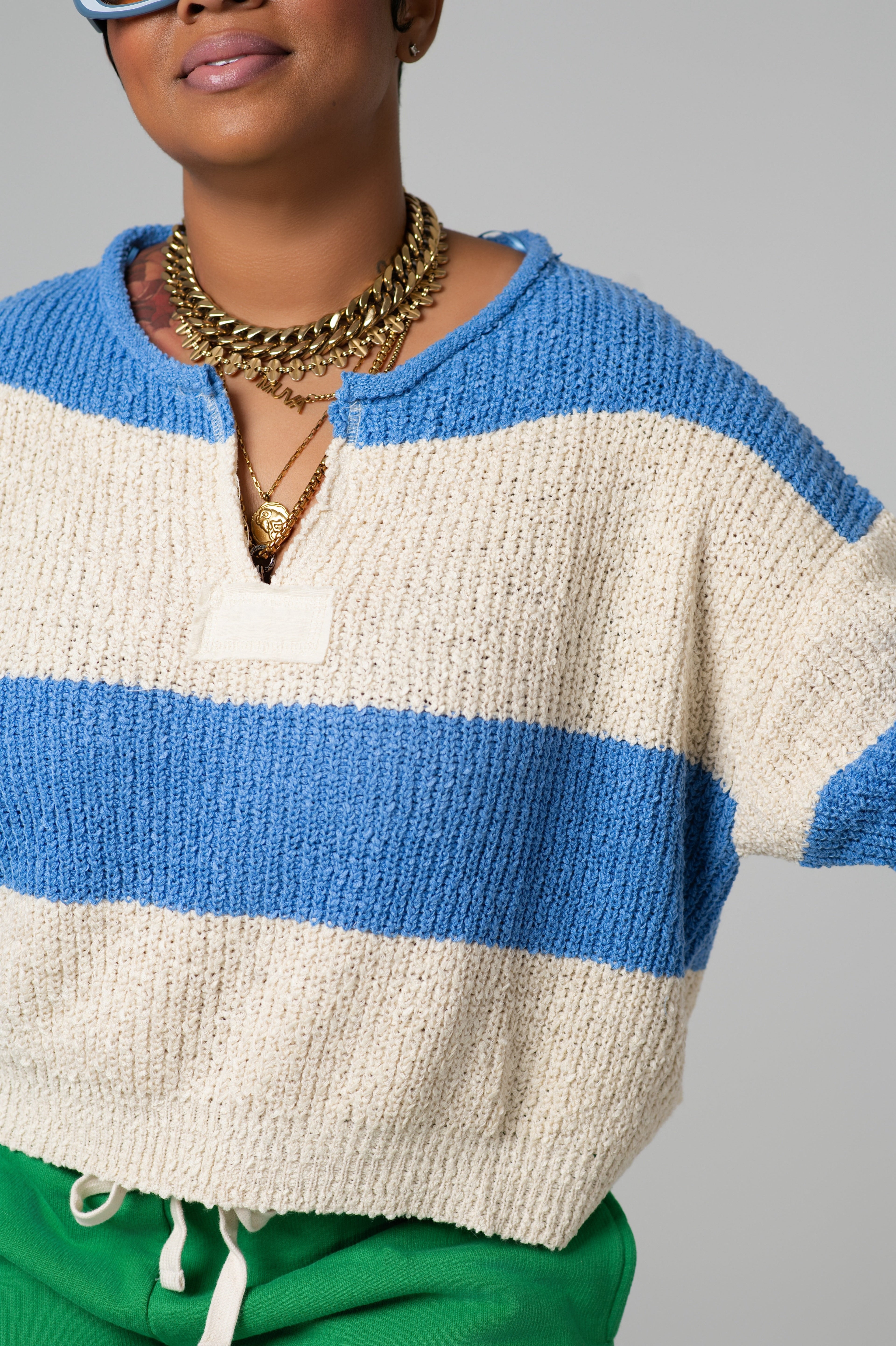 Terry Crop Sweater