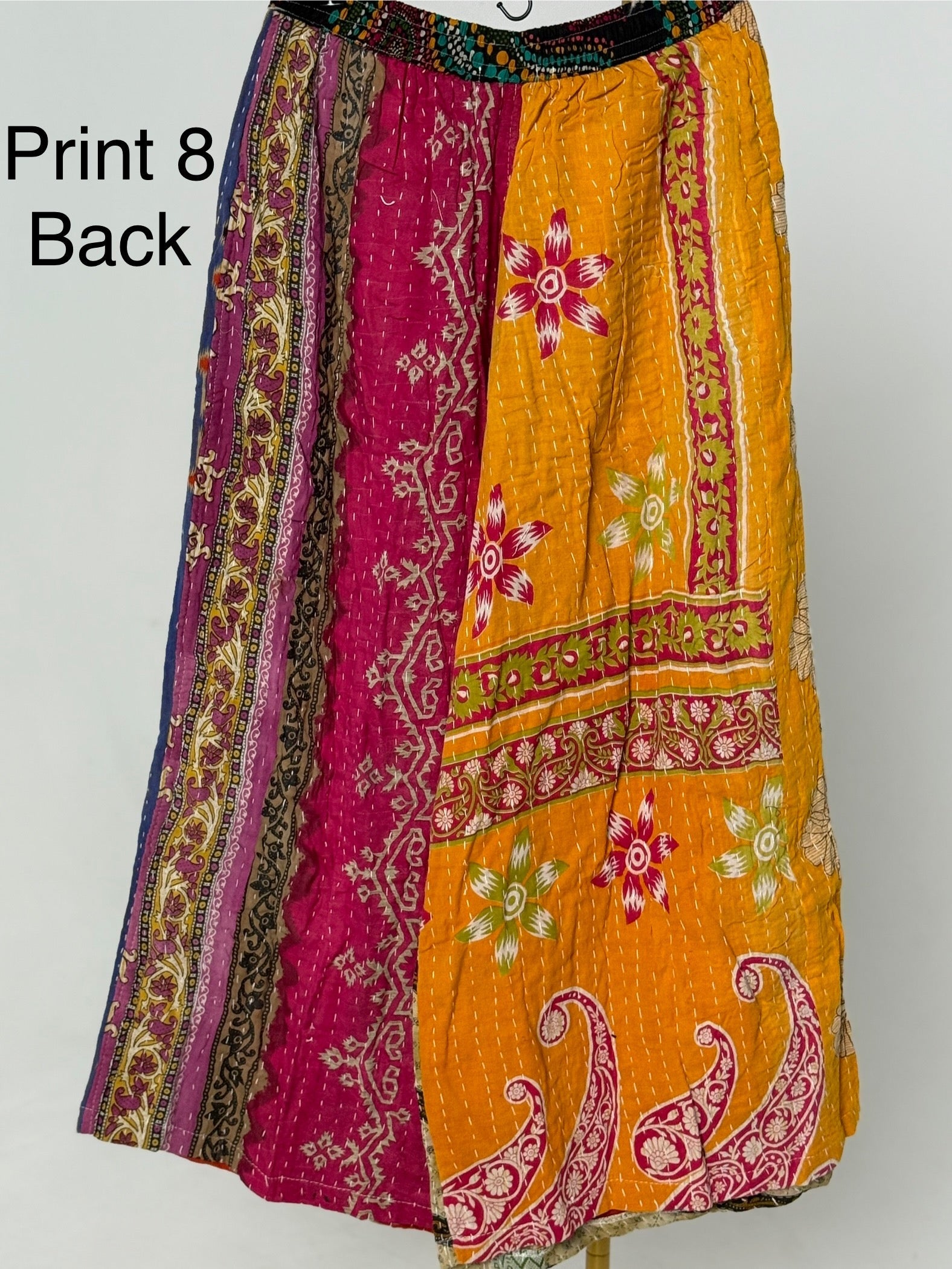 Wide Leg Patchwork Pants