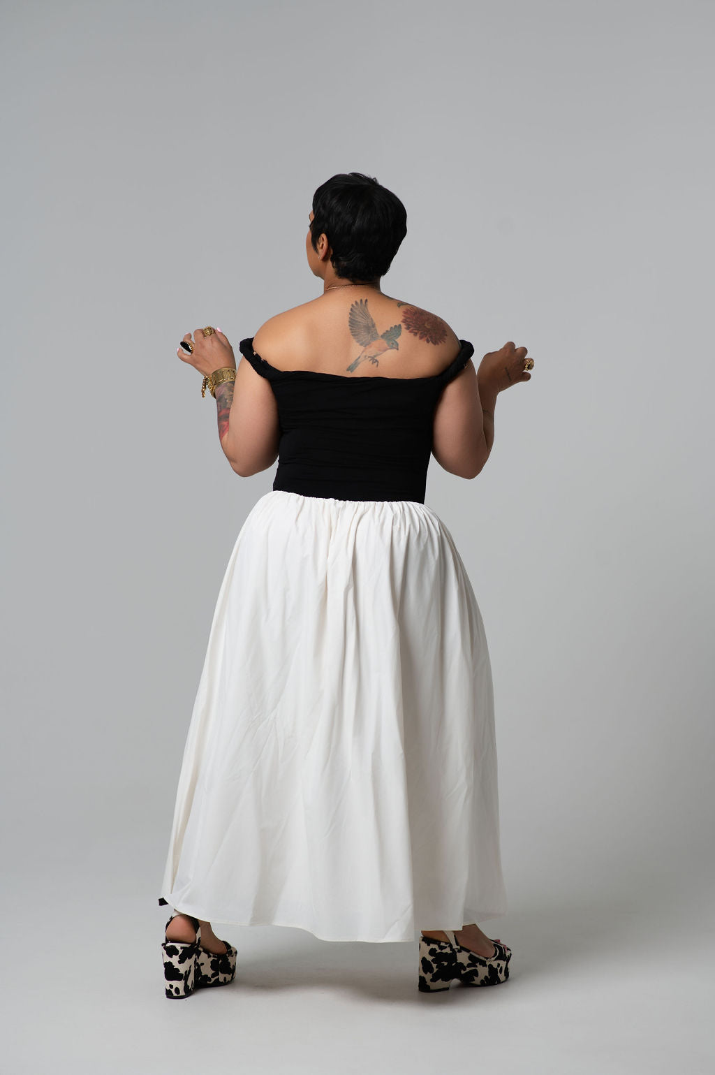 Black & White Wedding Guest Dress