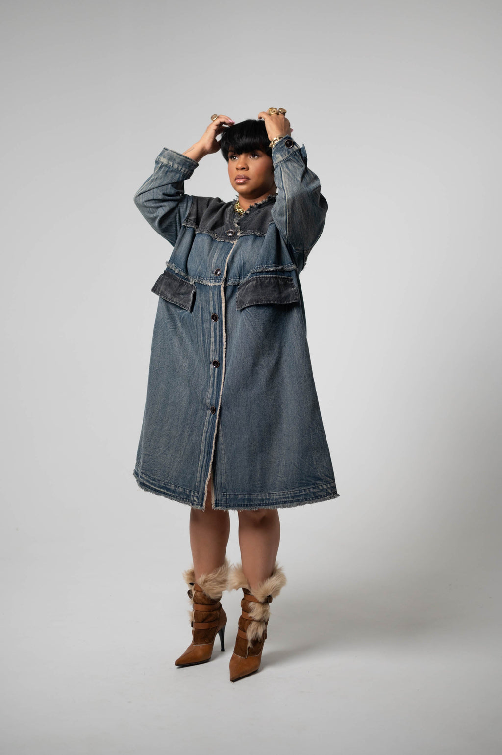 Two-Tone Denim Jacket