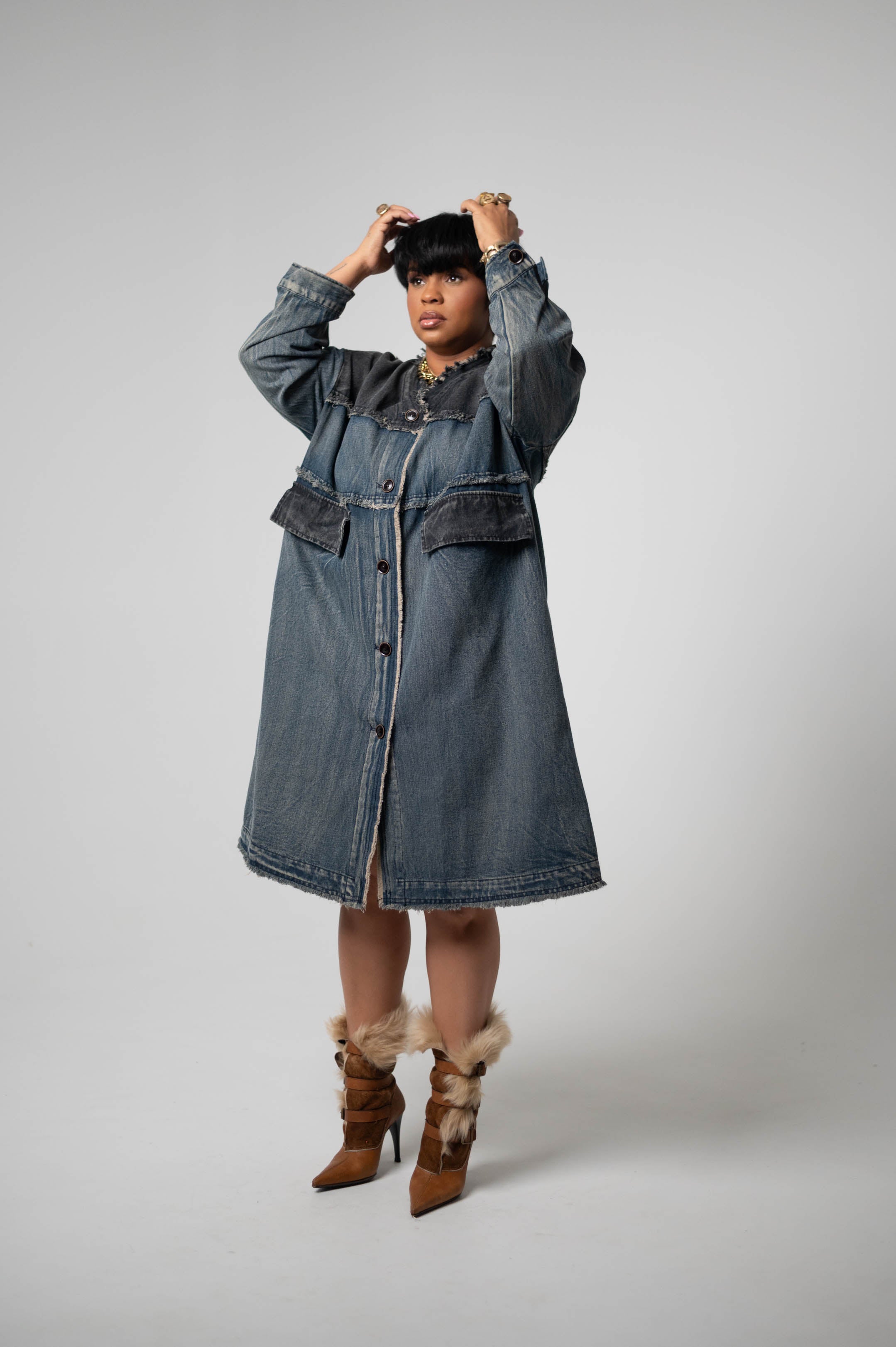 Two-Tone Denim Jacket