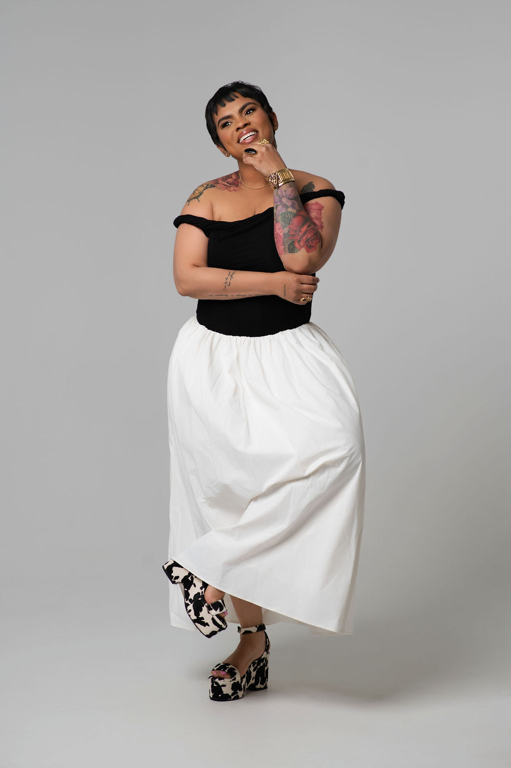 Black & White Wedding Guest Dress