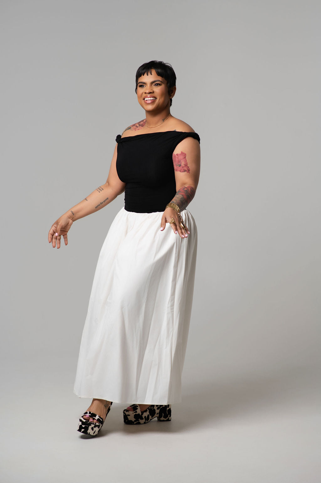 Black & White Wedding Guest Dress