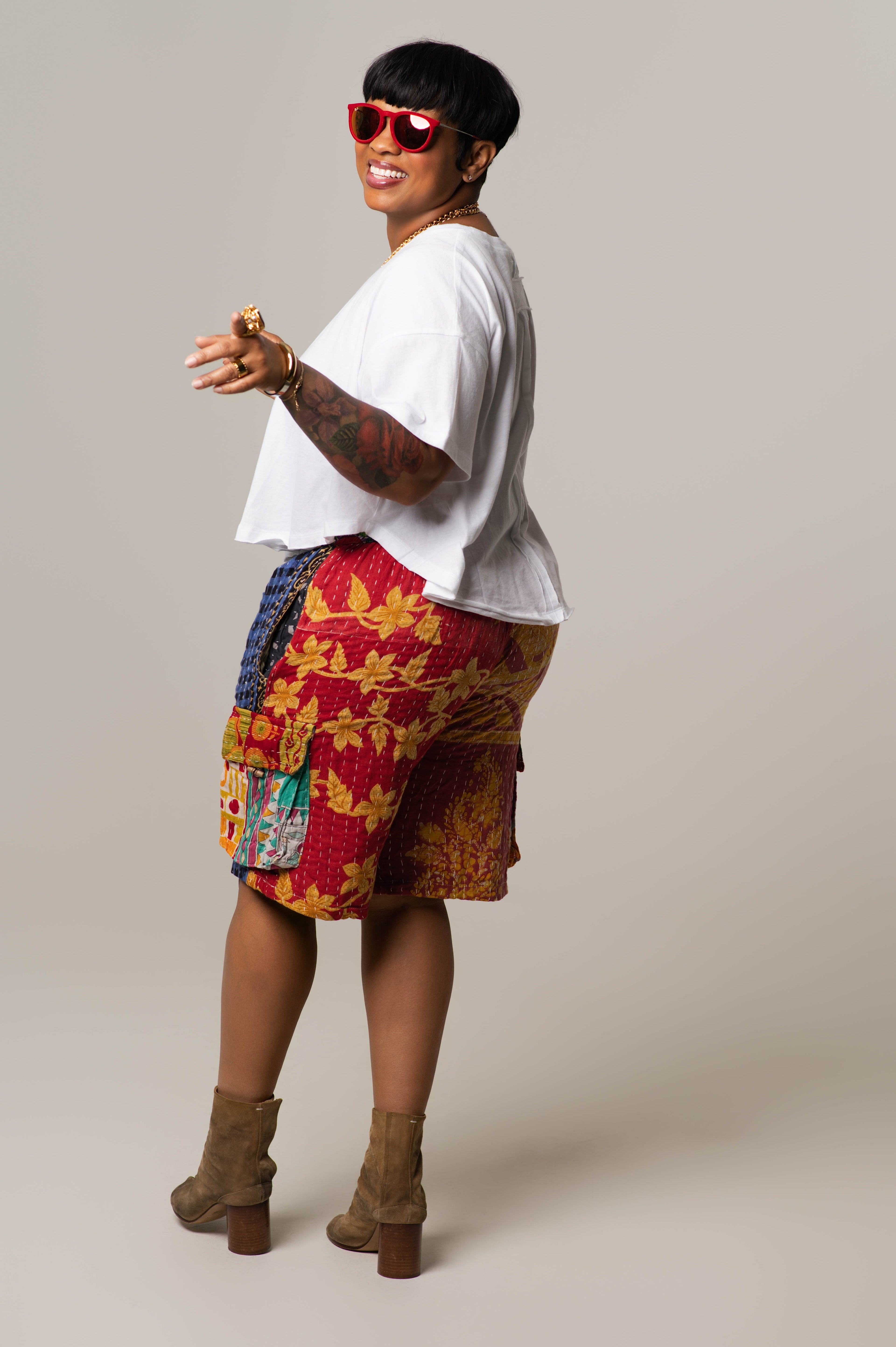 Patchwork Cargo Shorts