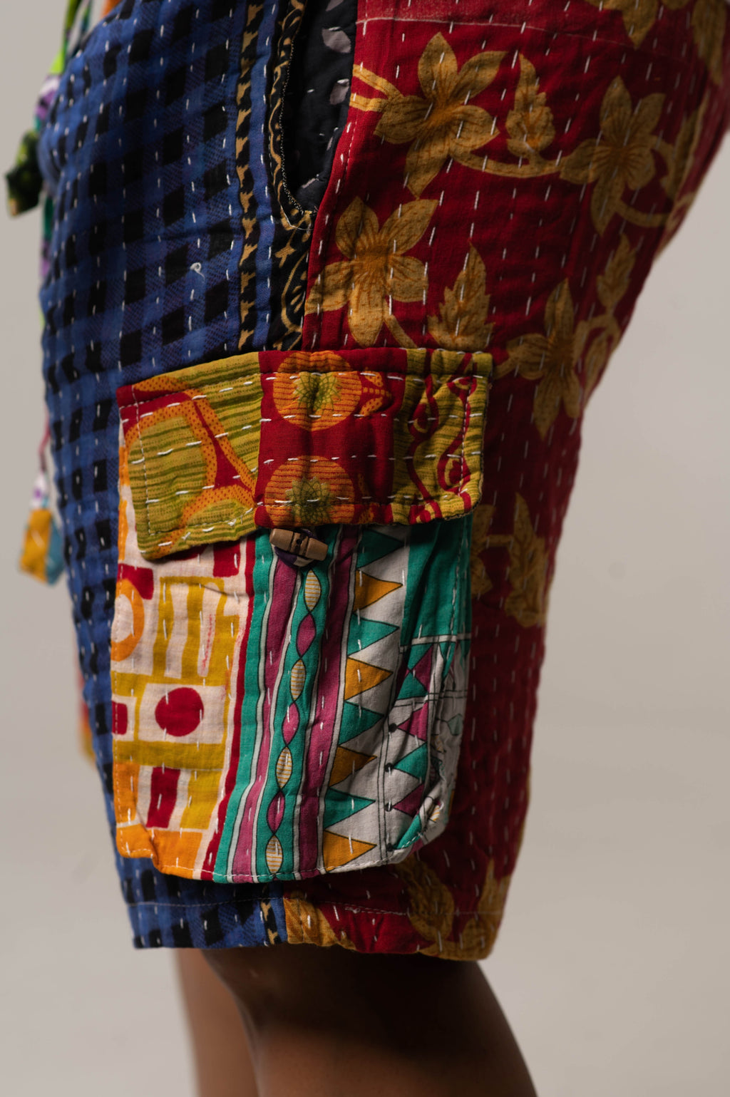 Patchwork Cargo Shorts