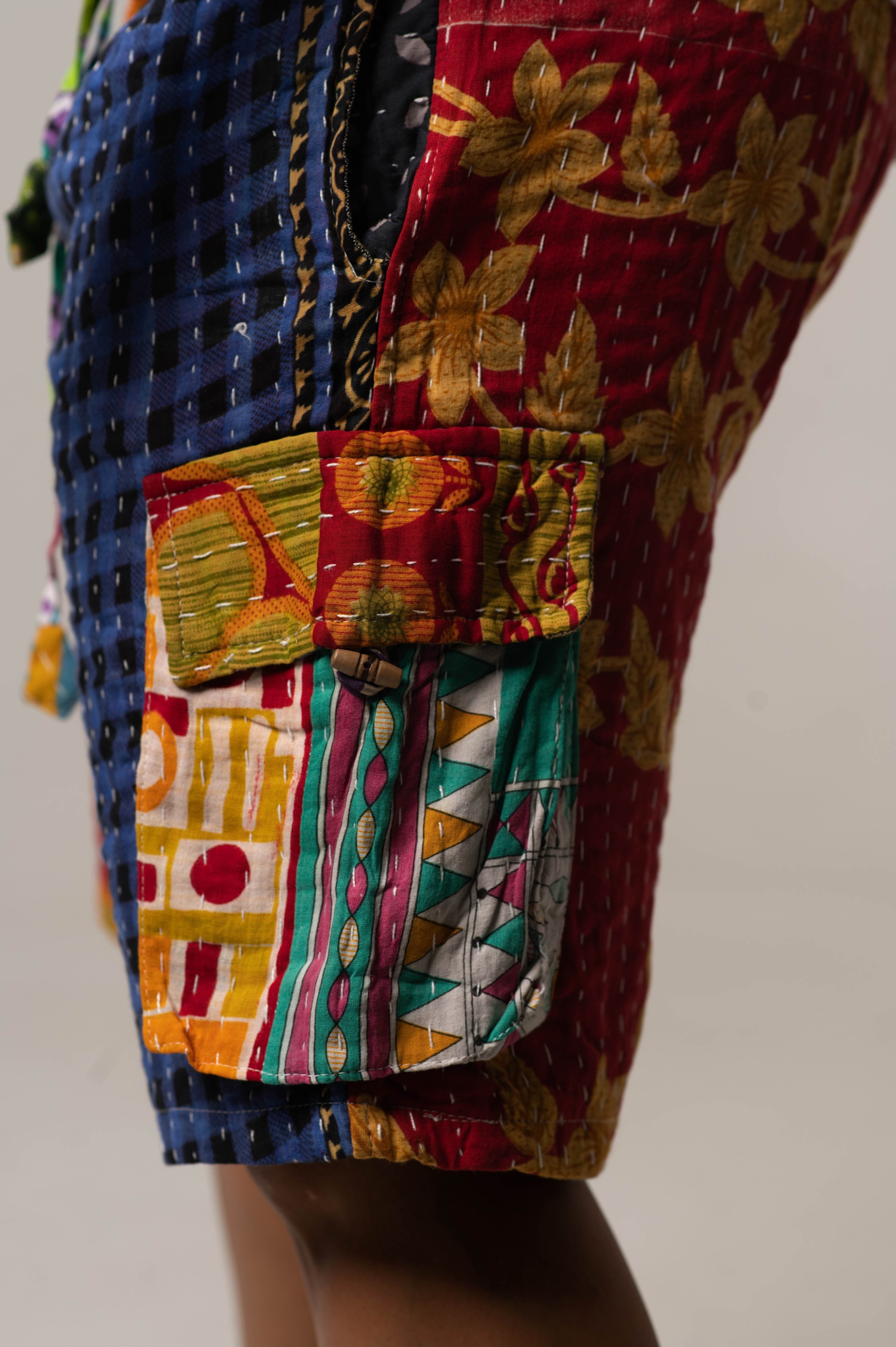 Patchwork Cargo Shorts