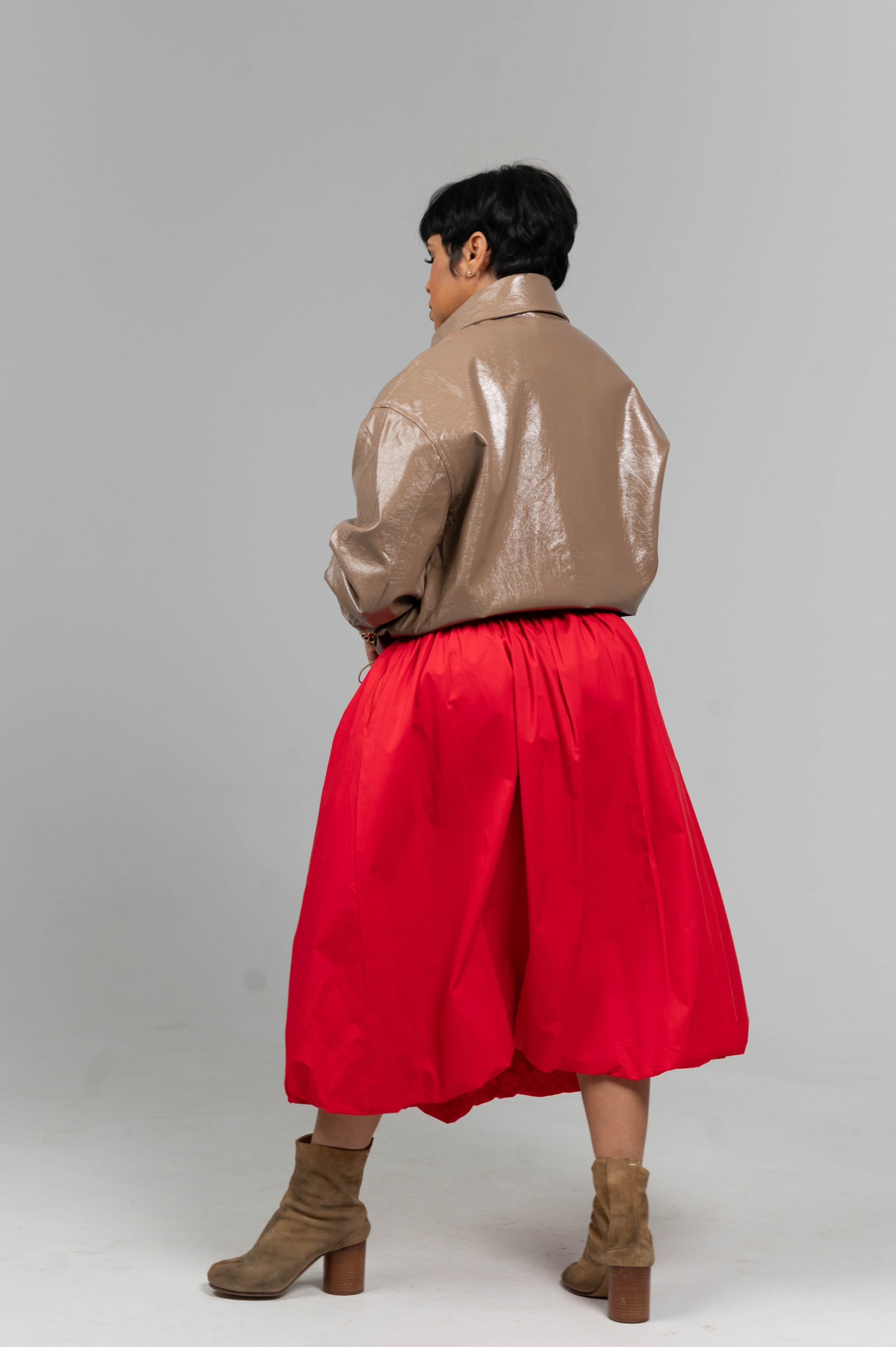 Patent Leather Bomber Jacket