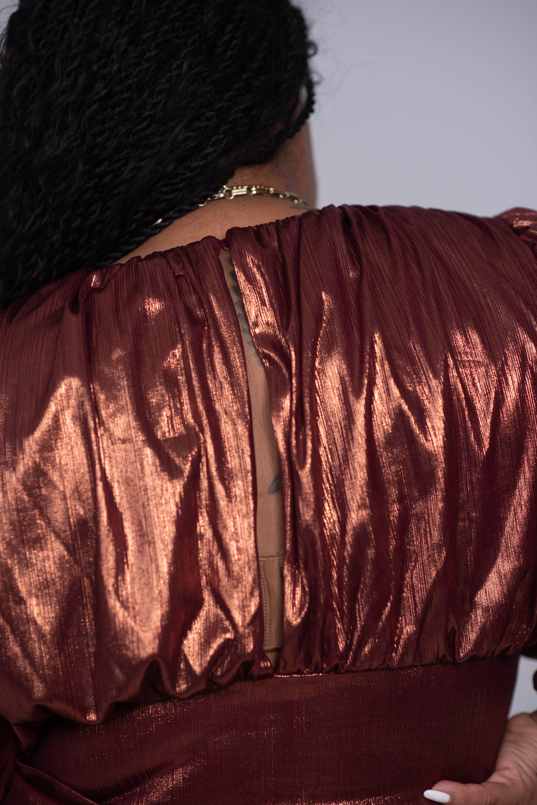 Zena Foil Bodysuit Dress
