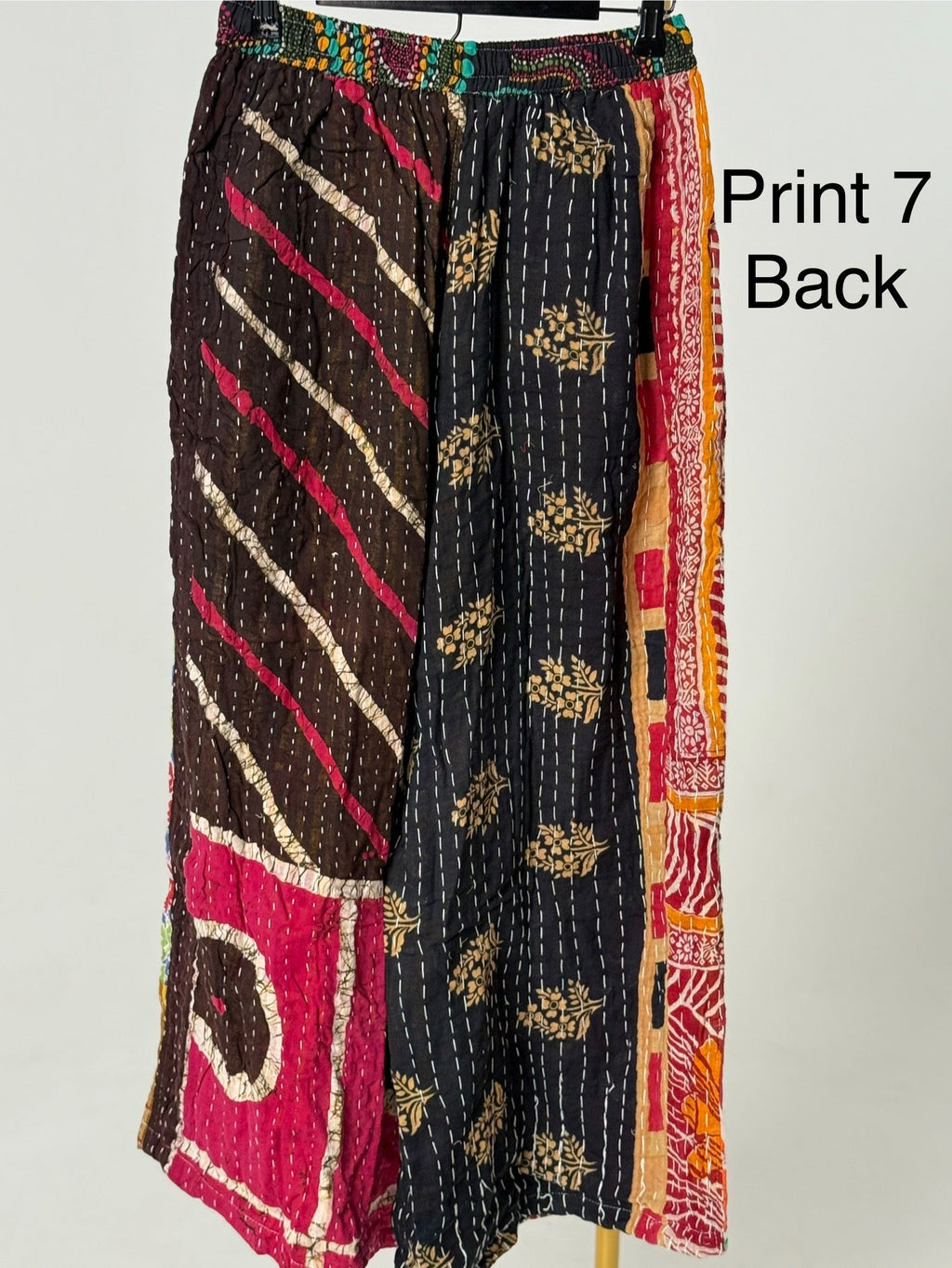Wide Leg Patchwork Pants