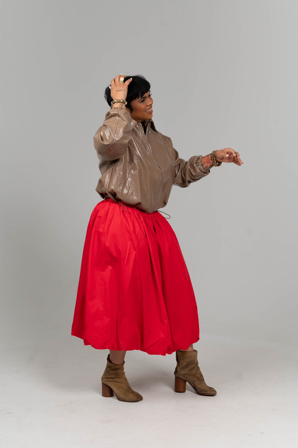 Patent Leather Bomber Jacket