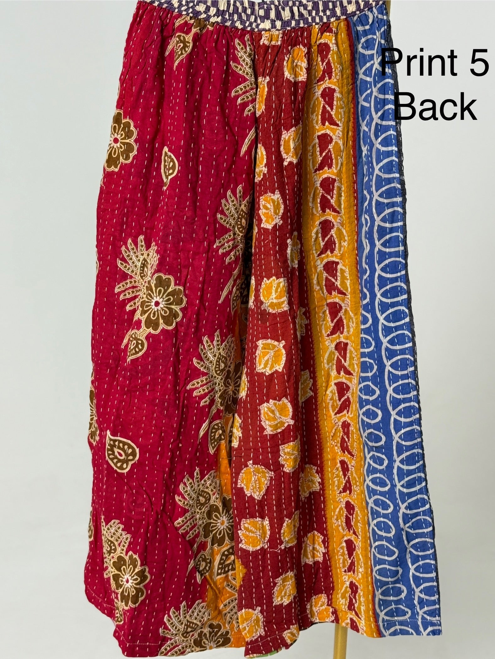 Wide Leg Patchwork Pants