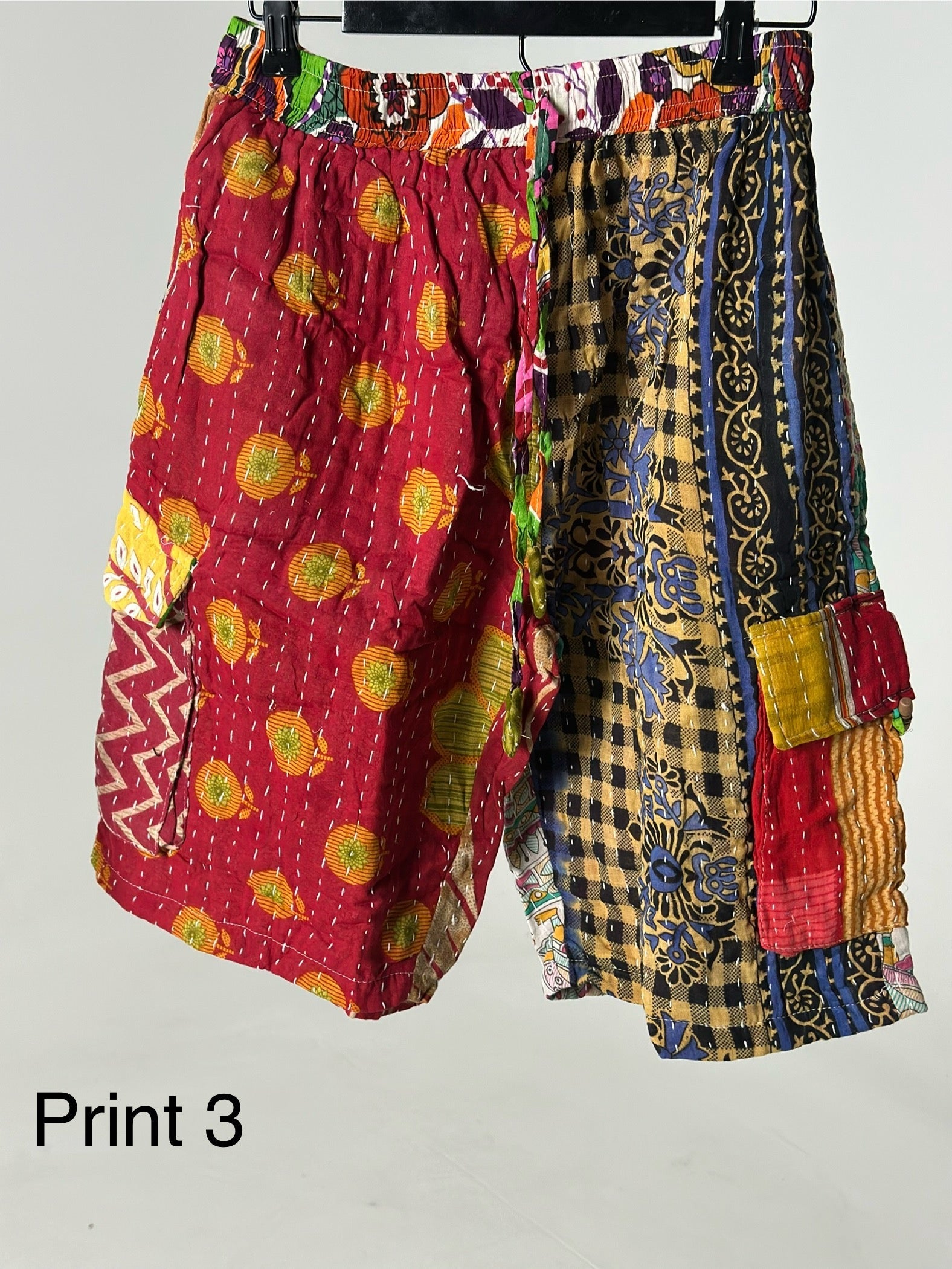 Patchwork Cargo Shorts