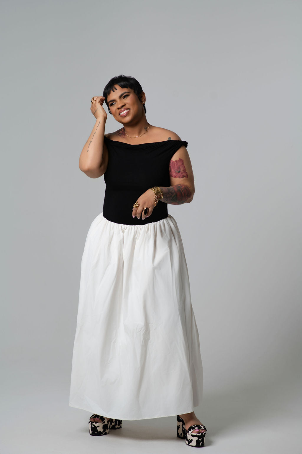 Black & White Wedding Guest Dress