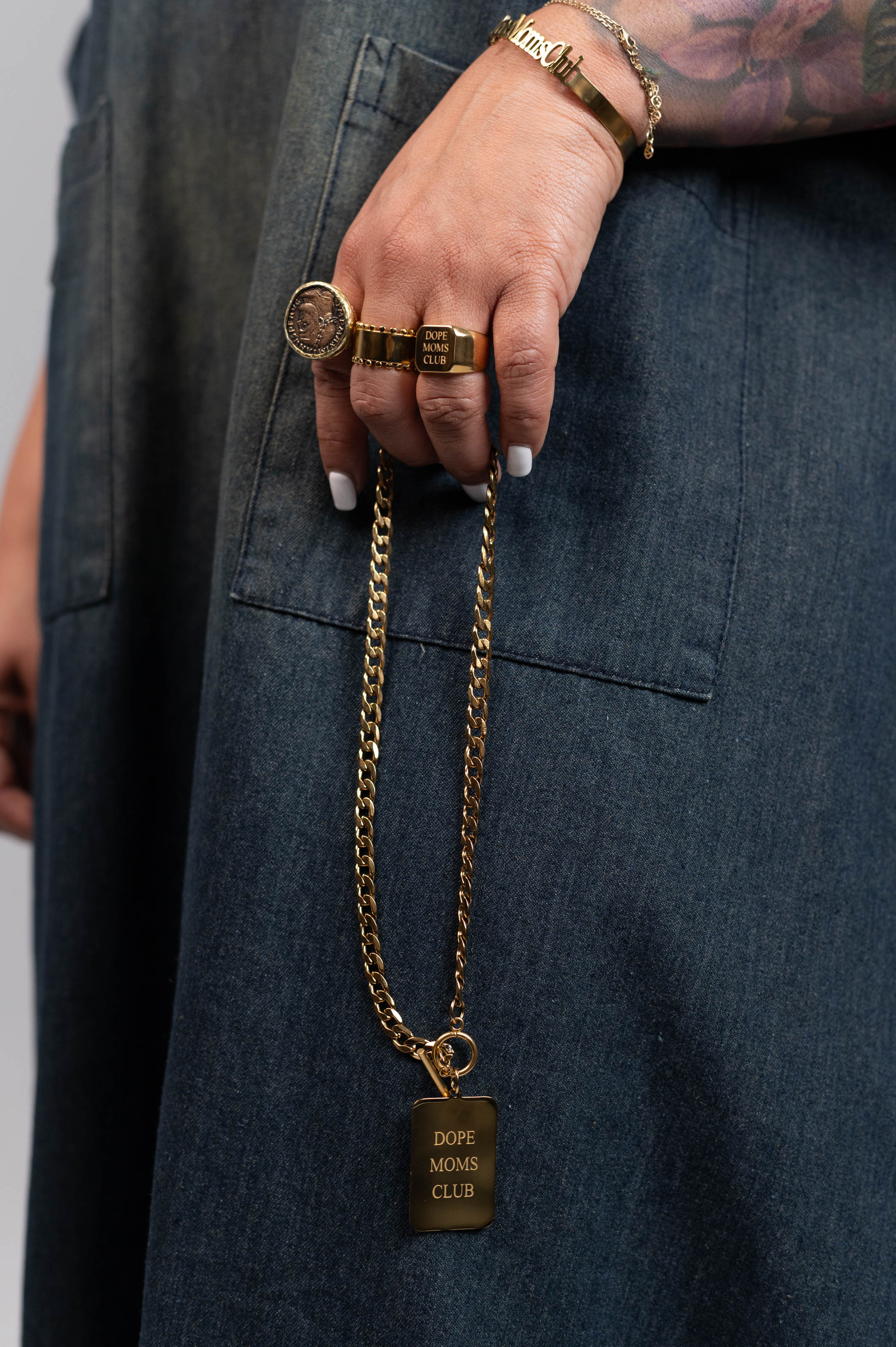 Dope Moms Club Block Ring