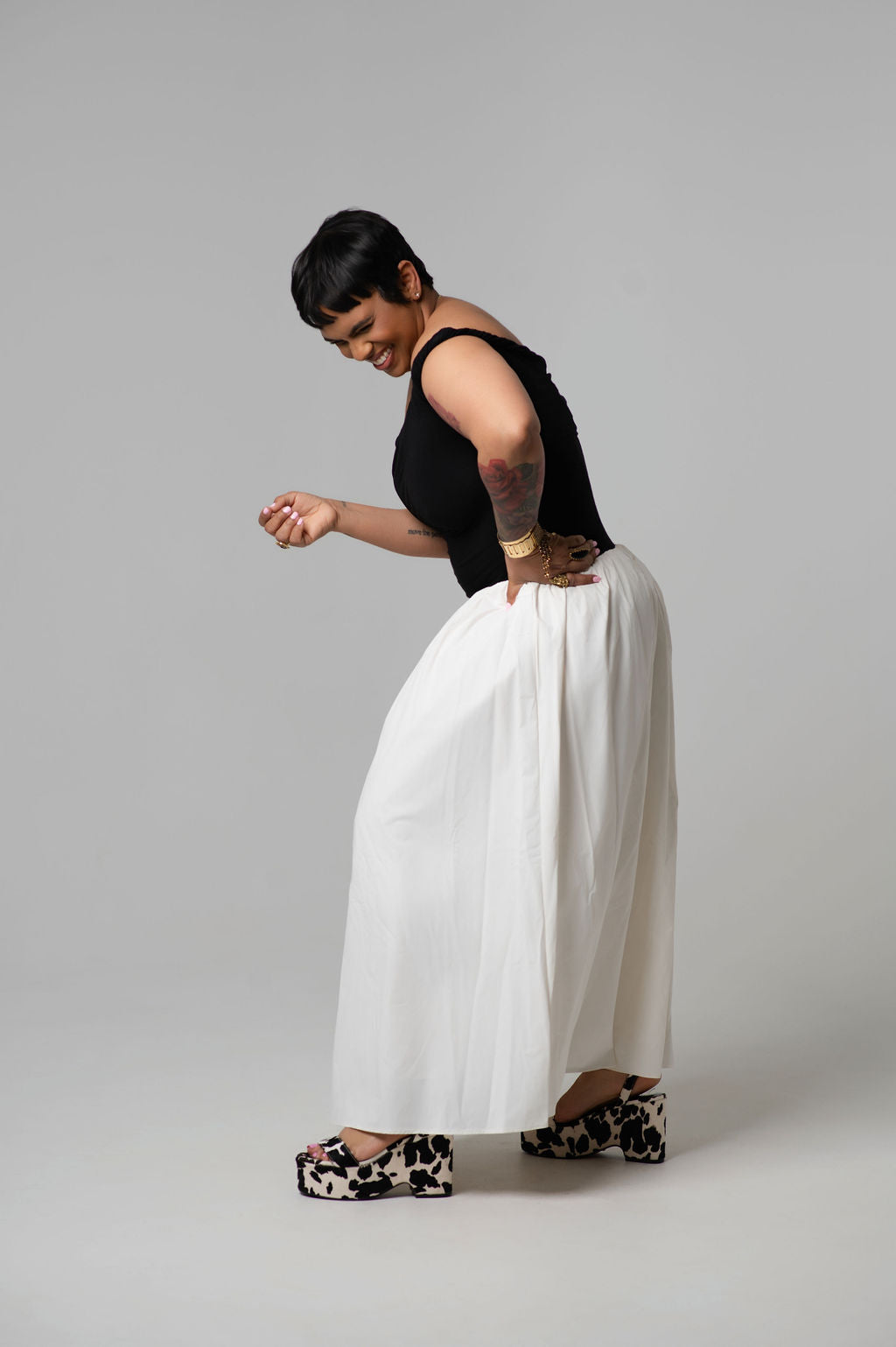 Black & White Wedding Guest Dress