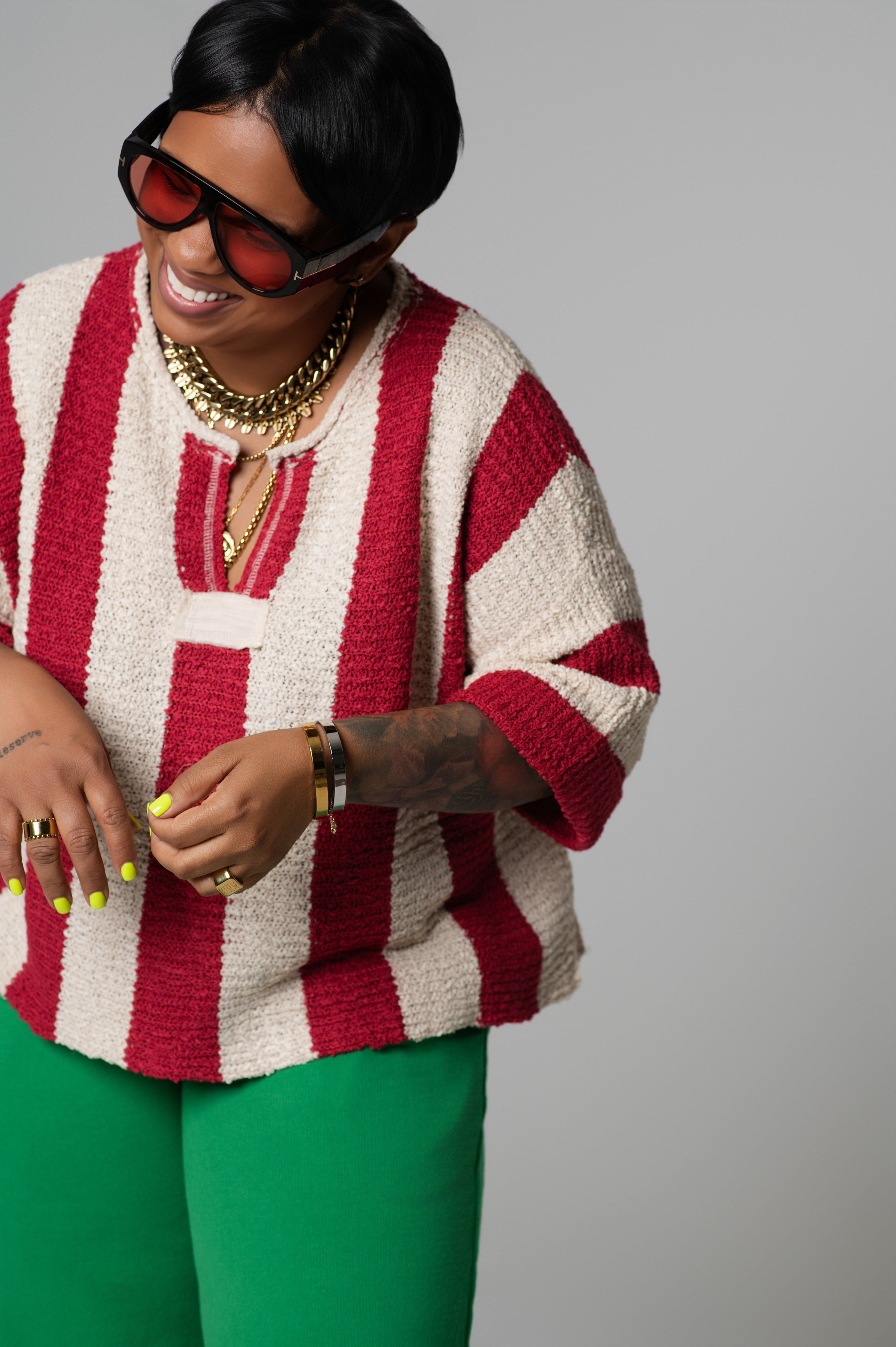 Terry Crop Sweater