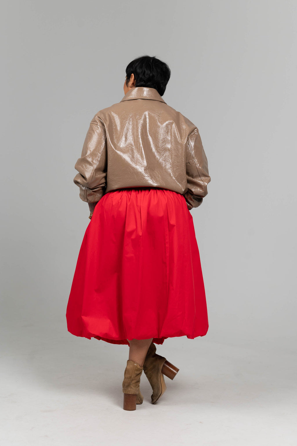 Patent Leather Bomber Jacket