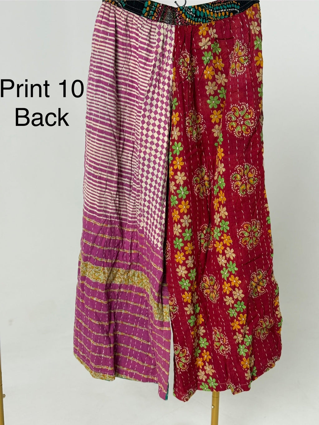 Wide Leg Patchwork Pants