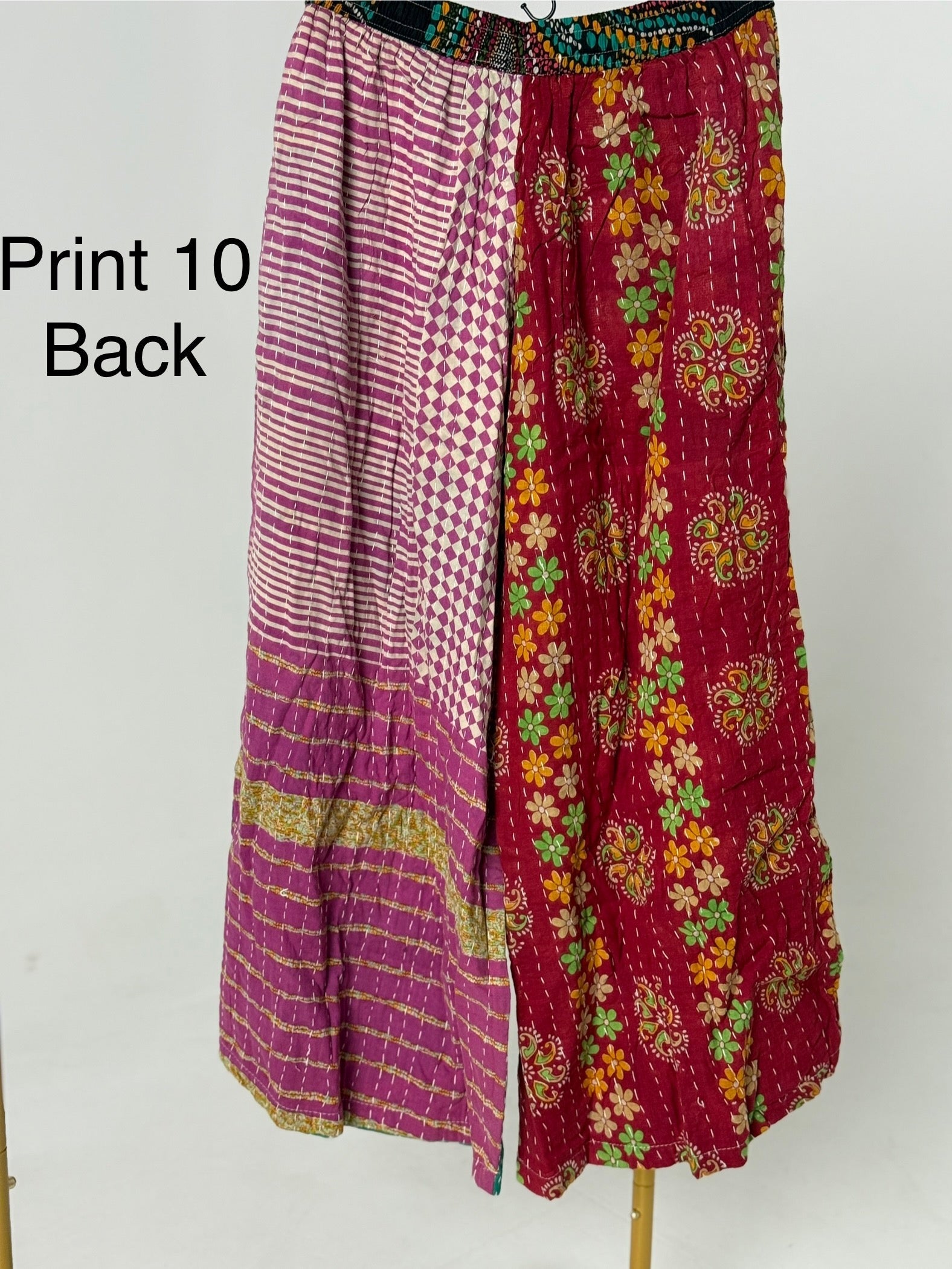Wide Leg Patchwork Pants