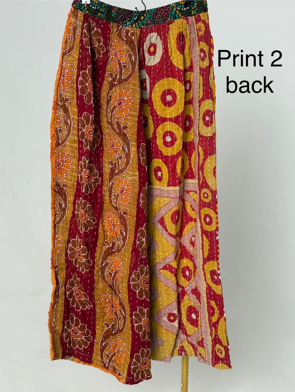 Wide Leg Patchwork Pants