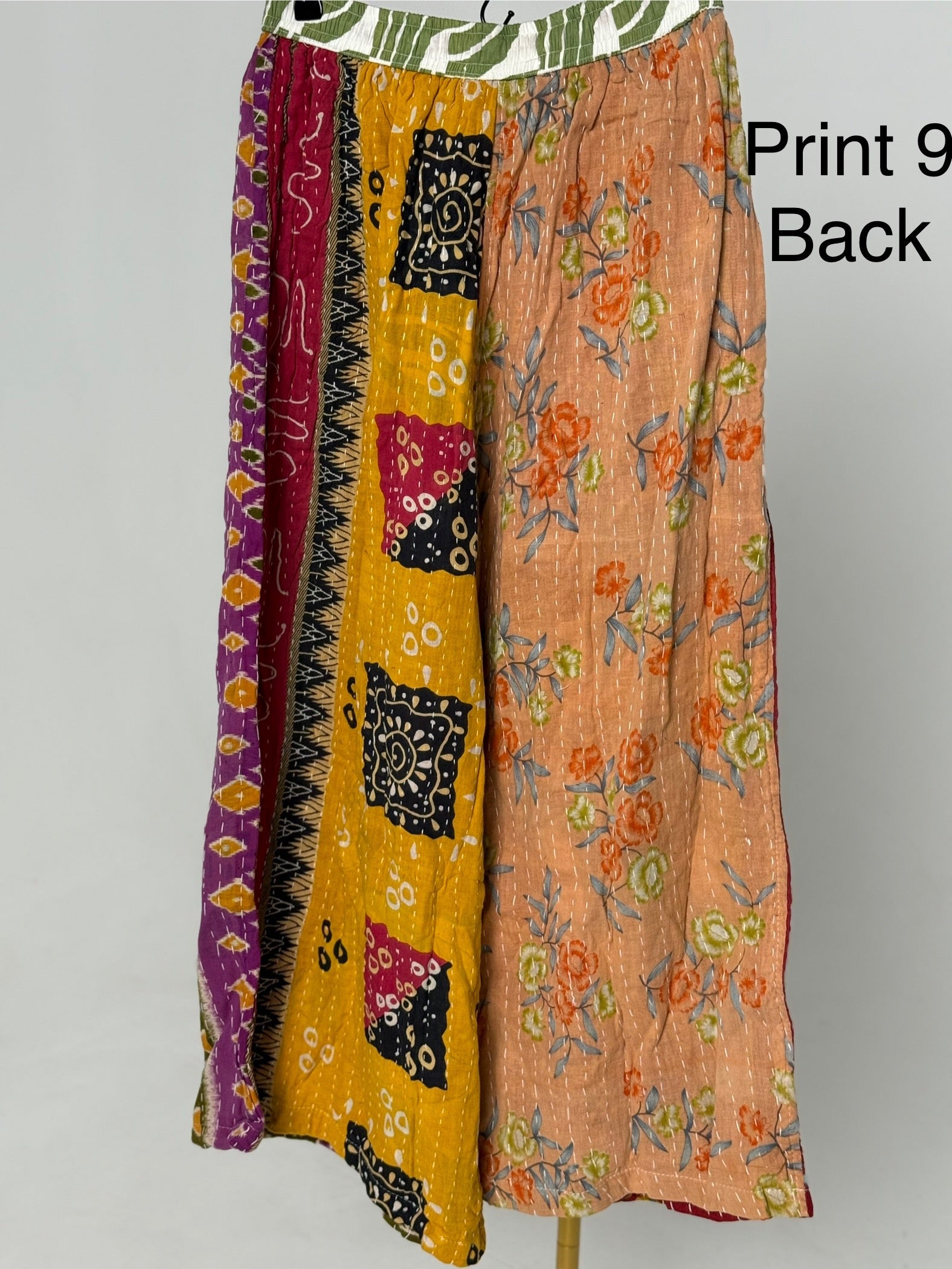 Wide Leg Patchwork Pants
