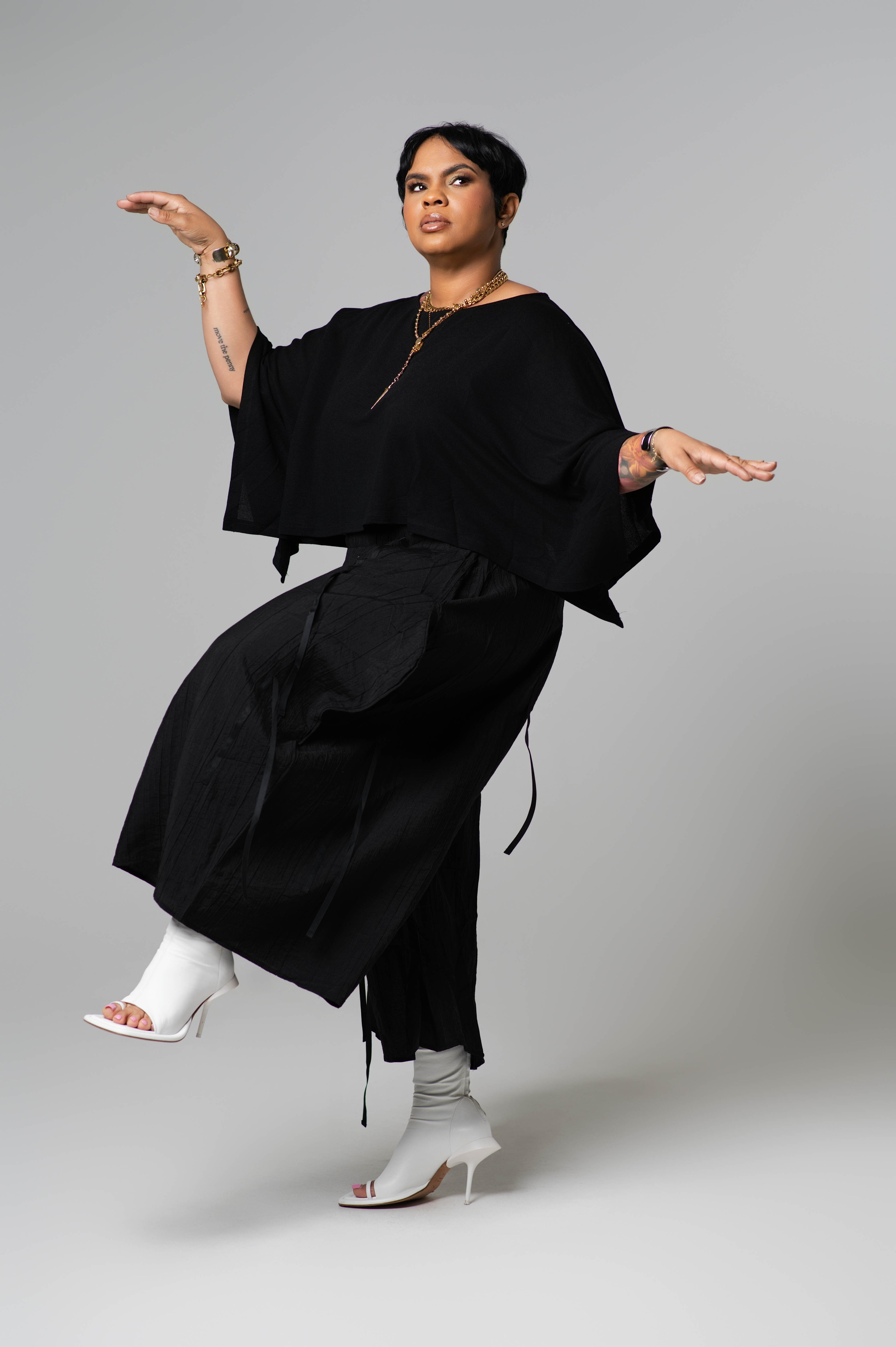 Cropped Cape Style Tee